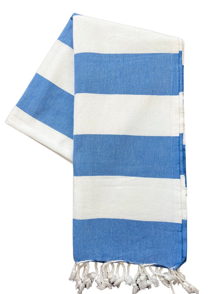 Royal Blue Stripes Turkish Towel