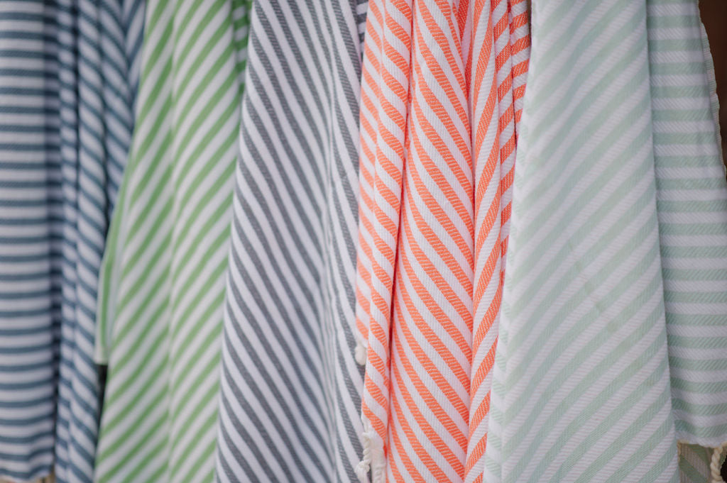 Gray & White Turkish Towel Hello Poolside