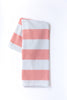 Cabana Coral Stripe Turkish Towel